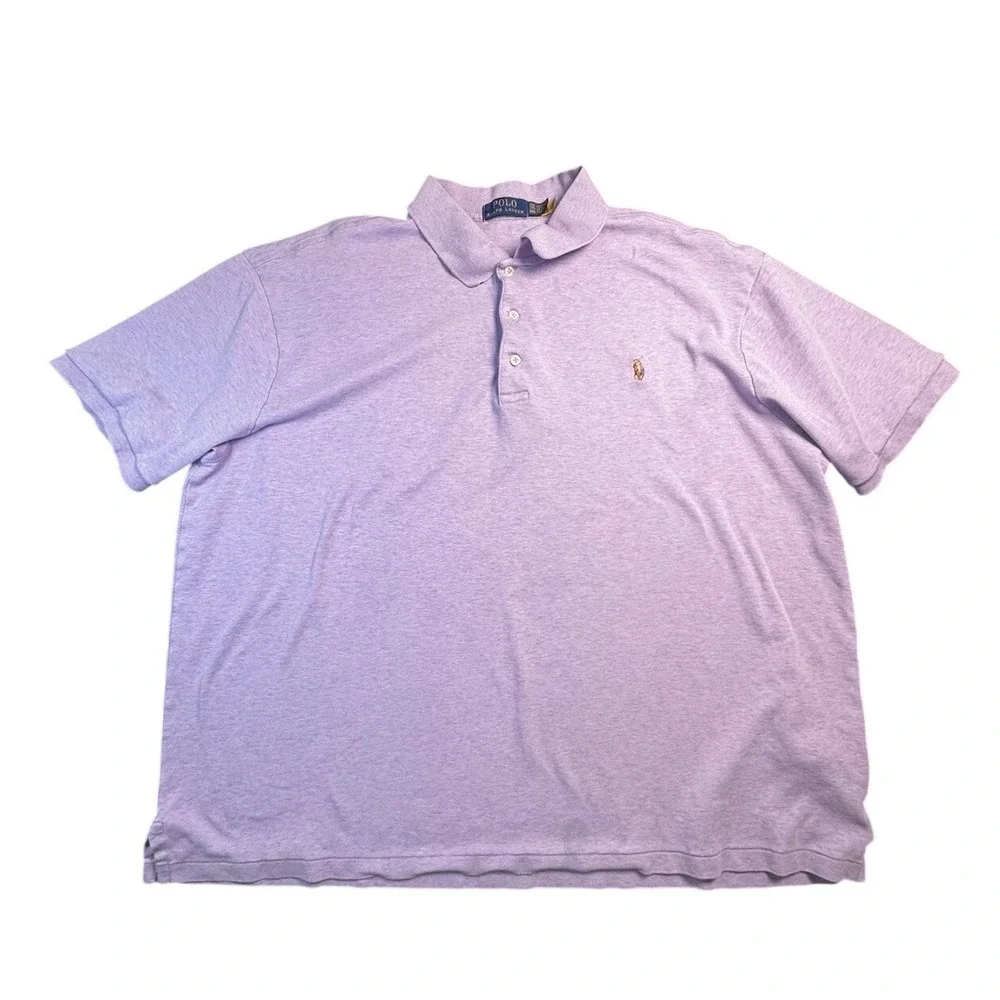 Polo Ralph Lauren Lavender Polo Shirt Men's 2XLT Big Tall Classic Fit Purple